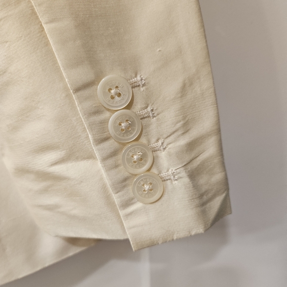 NWT - Silk Taffeta Lauren Ralph Lauren "Soft Cream" Dress Blazer - Size 16 - Picture 6 of 11